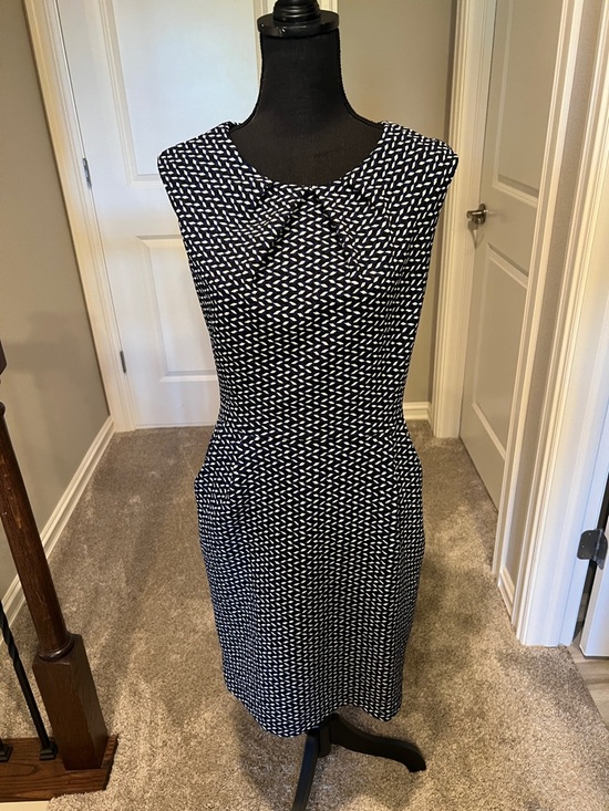 Mystic Dresses & Skirts - Mystic Black and White Geometric-Print Midi Dress